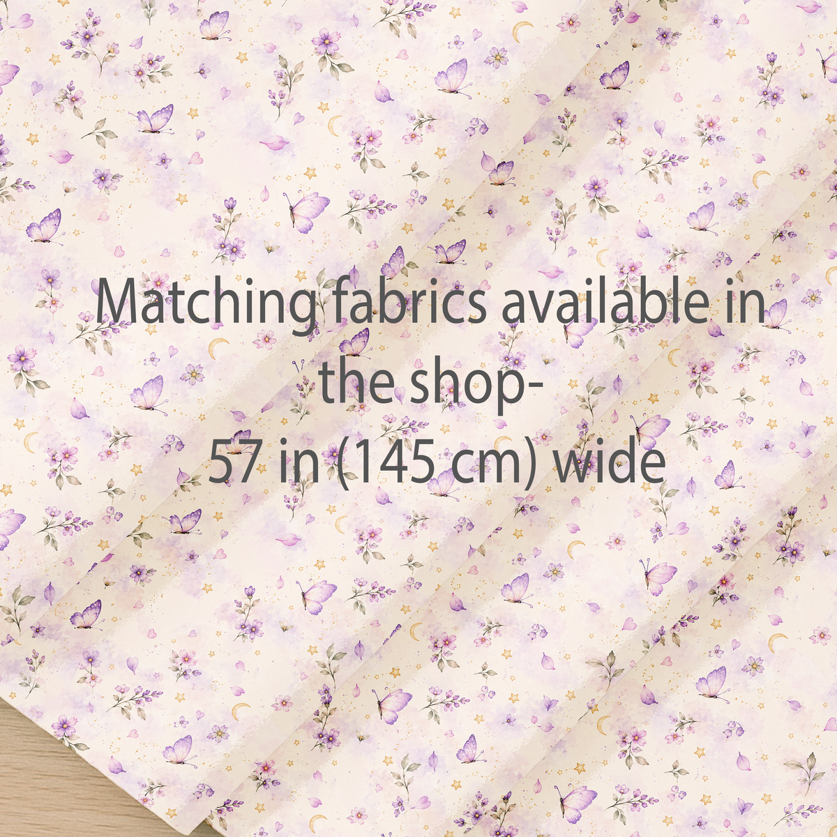 Fairy Girl & Bunny Quilt Fabric Panel Set, Lavender Storybook, Baby Nursery, Cotton Quilting