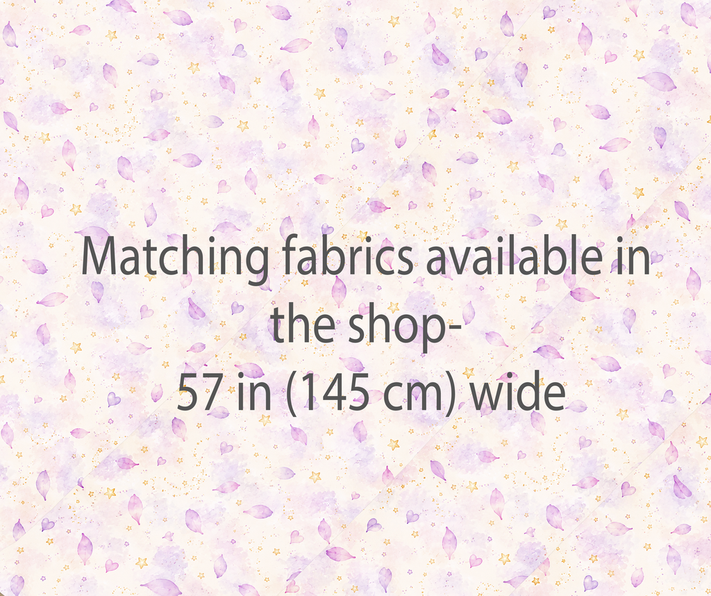 Fairy Girl & Bunny Quilt Fabric Panel Set, Lavender Storybook, Baby Nursery, Cotton Quilting
