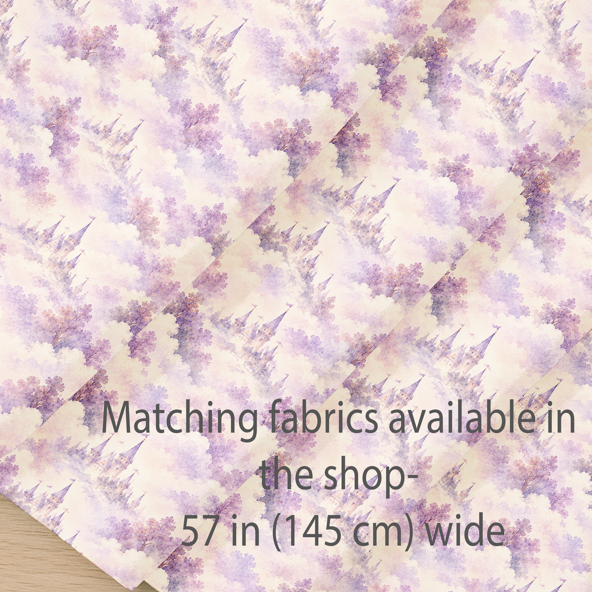 Fairy Girl & Bunny Quilt Fabric Panel Set, Lavender Storybook, Baby Nursery, Cotton Quilting