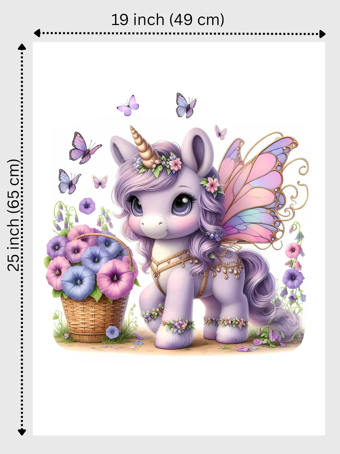 Maison De Flufari TM - Purple Unicorn Fabric Panel
