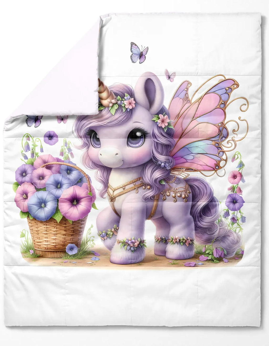 Maison De Flufari TM - Purple Unicorn Fabric Panel