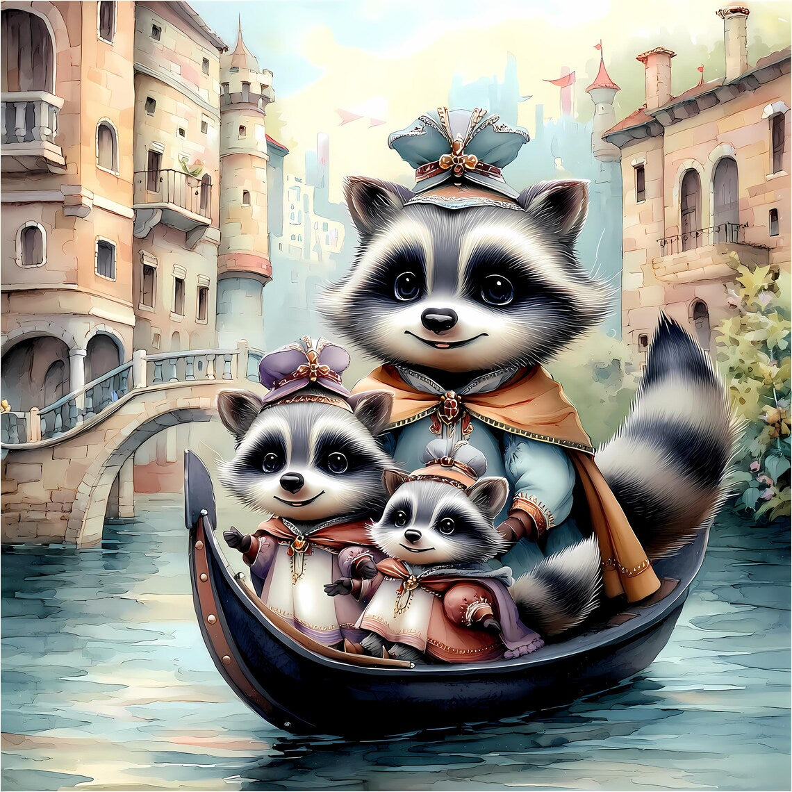 Maison De Flufari TM - Venice Cotton Fabric Panel for Quilting