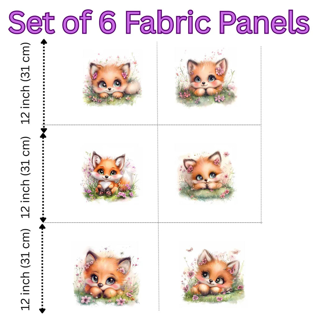 Maison De Flufari TM - Baby Fox Fabric Panel