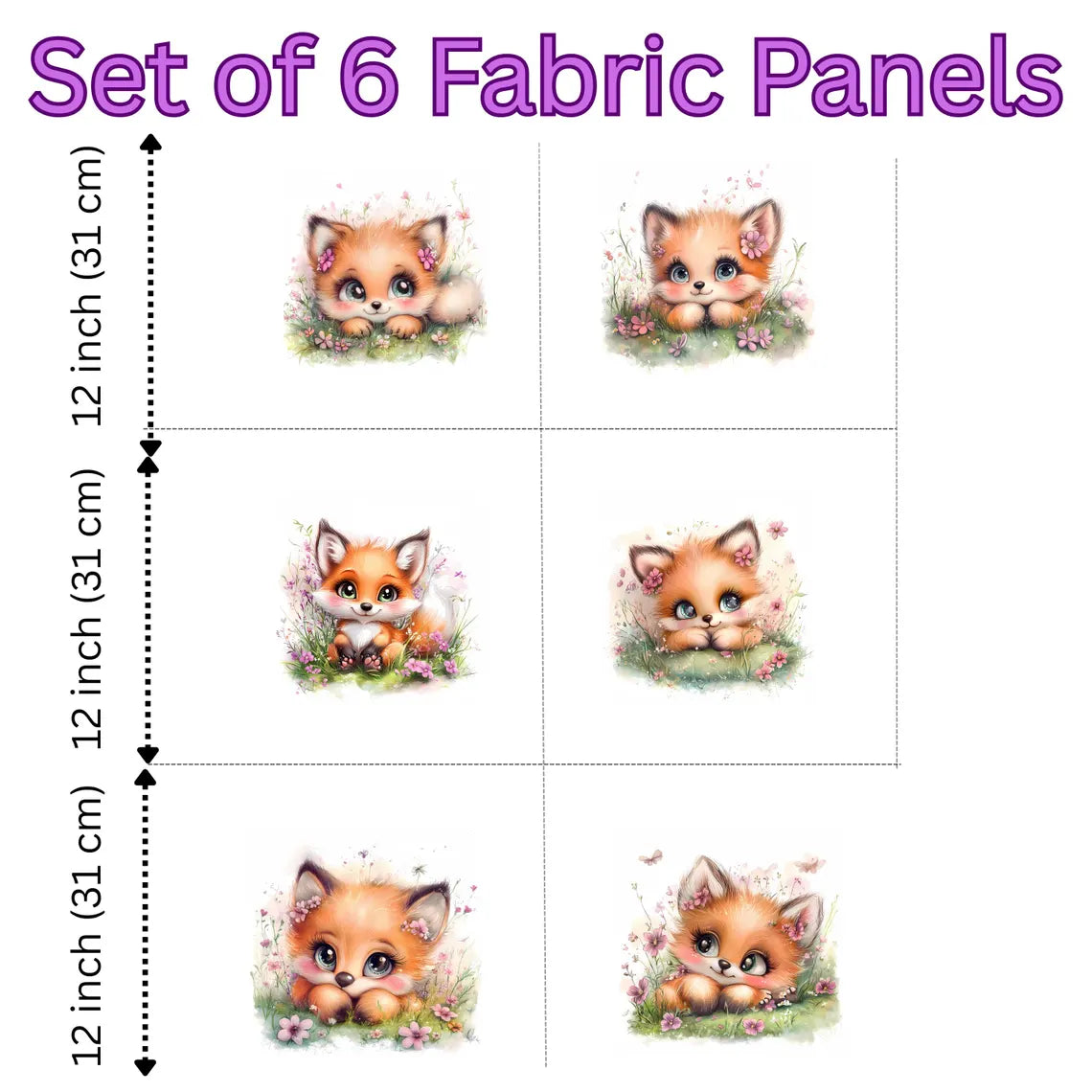 Maison De Flufari TM - Baby Fox Fabric Panel