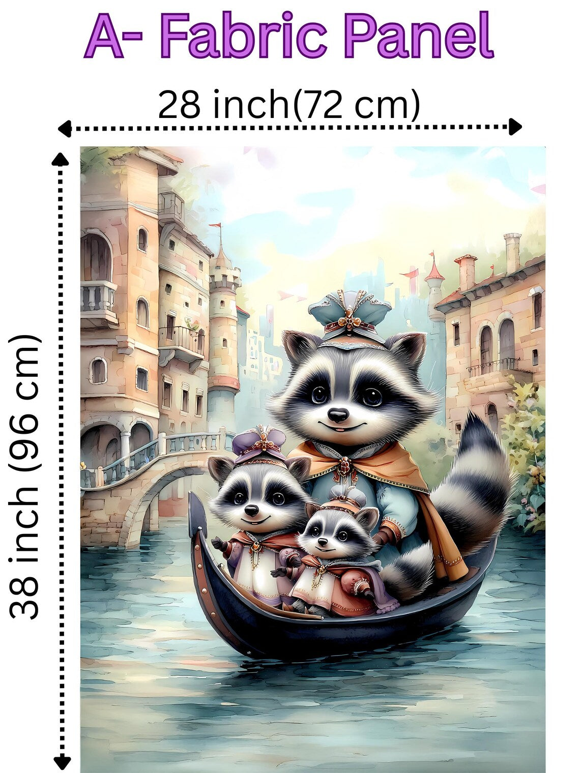Maison De Flufari TM - Venice Cotton Fabric Panel for Quilting
