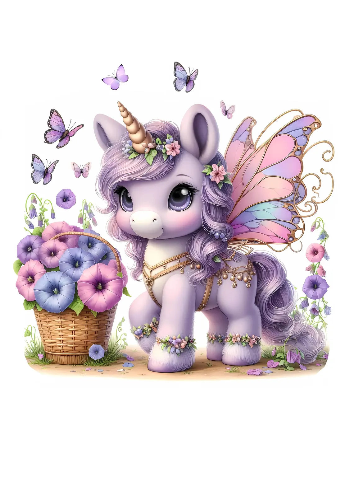 Maison De Flufari TM - Purple Unicorn Fabric Panel