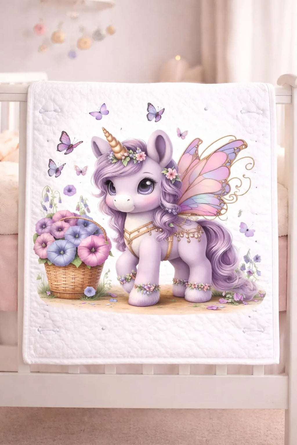 Maison De Flufari TM - Purple Unicorn Fabric Panel