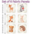 Maison De Flufari TM - Woodland Tea Party Animal Fabric Panel for Quilting