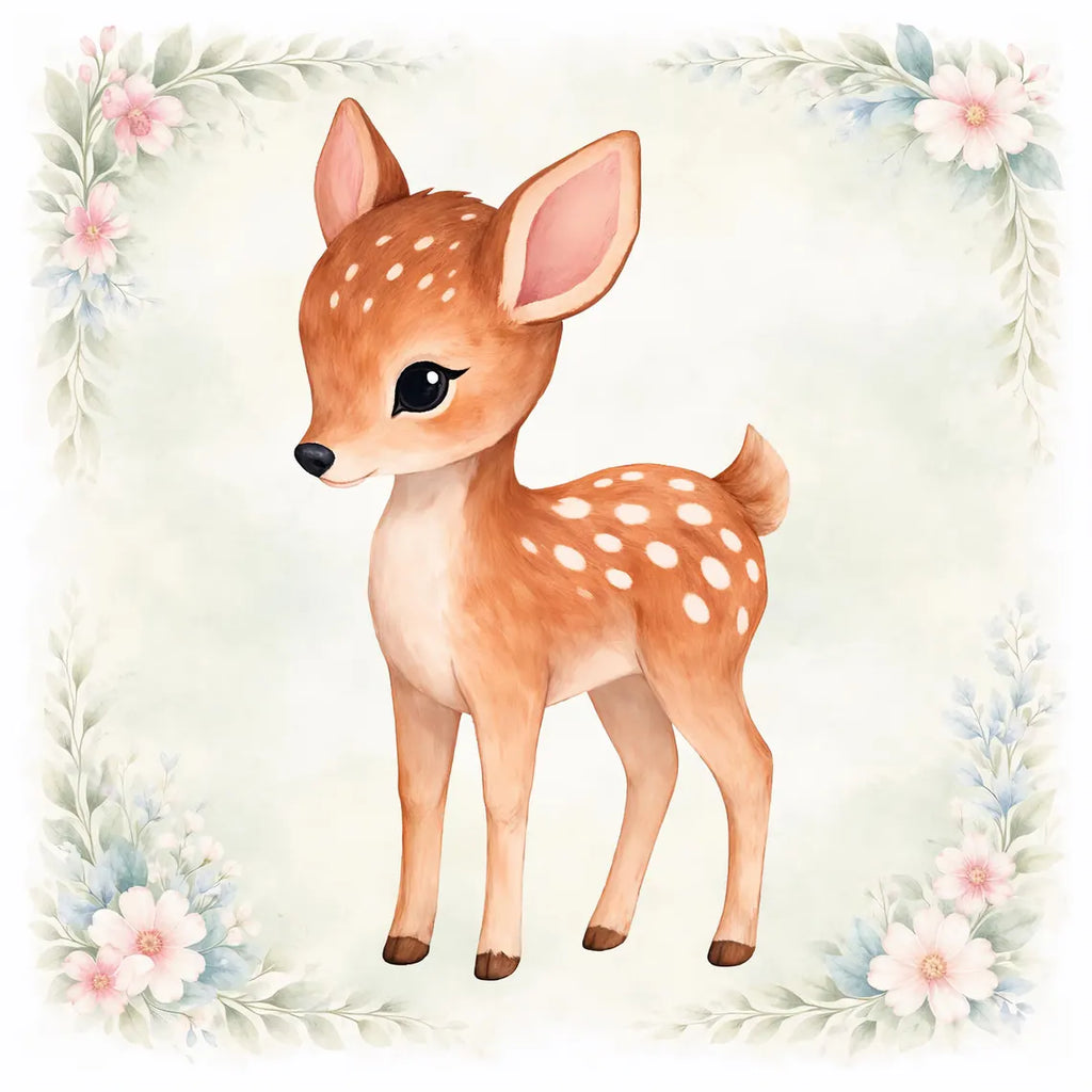 Maison De Flufari TM - Woodland Tea Party Animal Fabric Panel for Quilting