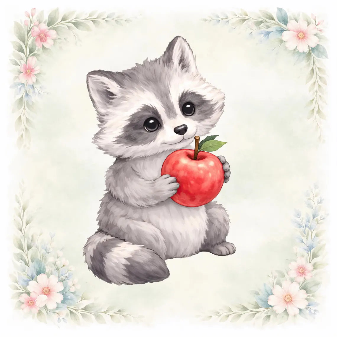 Maison De Flufari TM - Woodland Tea Party Animal Fabric Panel for Quilting