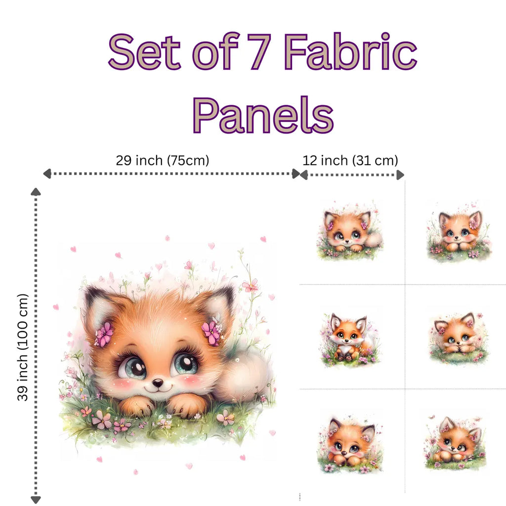 Maison De Flufari TM - Baby Fox Fabric Panel