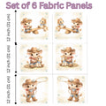 Maison De Flufari TM - Little Cowboy Cotton Fabric Panel for Quilting