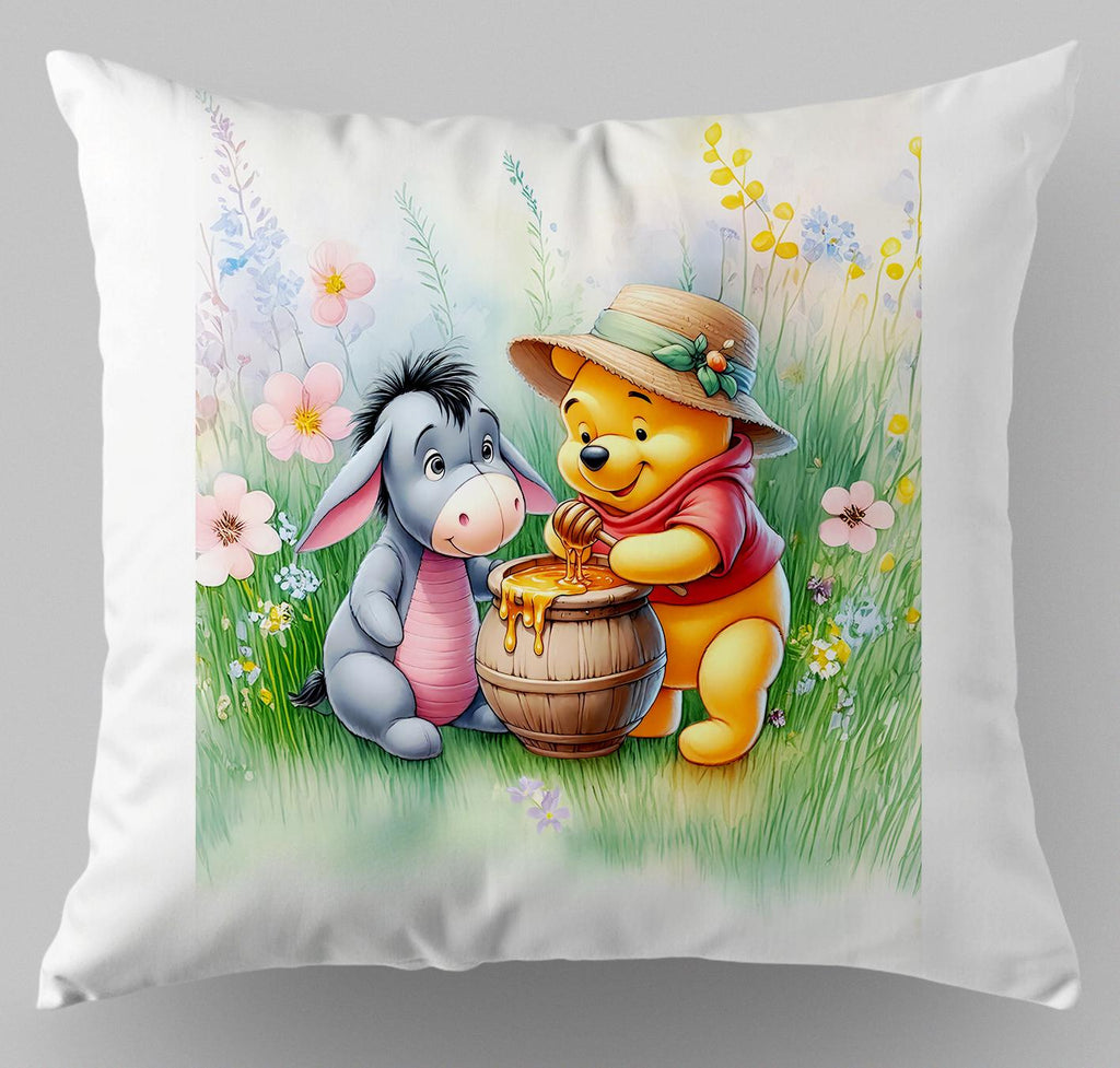 Maison De Flufari TM -Winnie the Pooh & Friends Fabric Panel • 100% Cotton Sateen • Quilting, Sewing & Nursery Decor