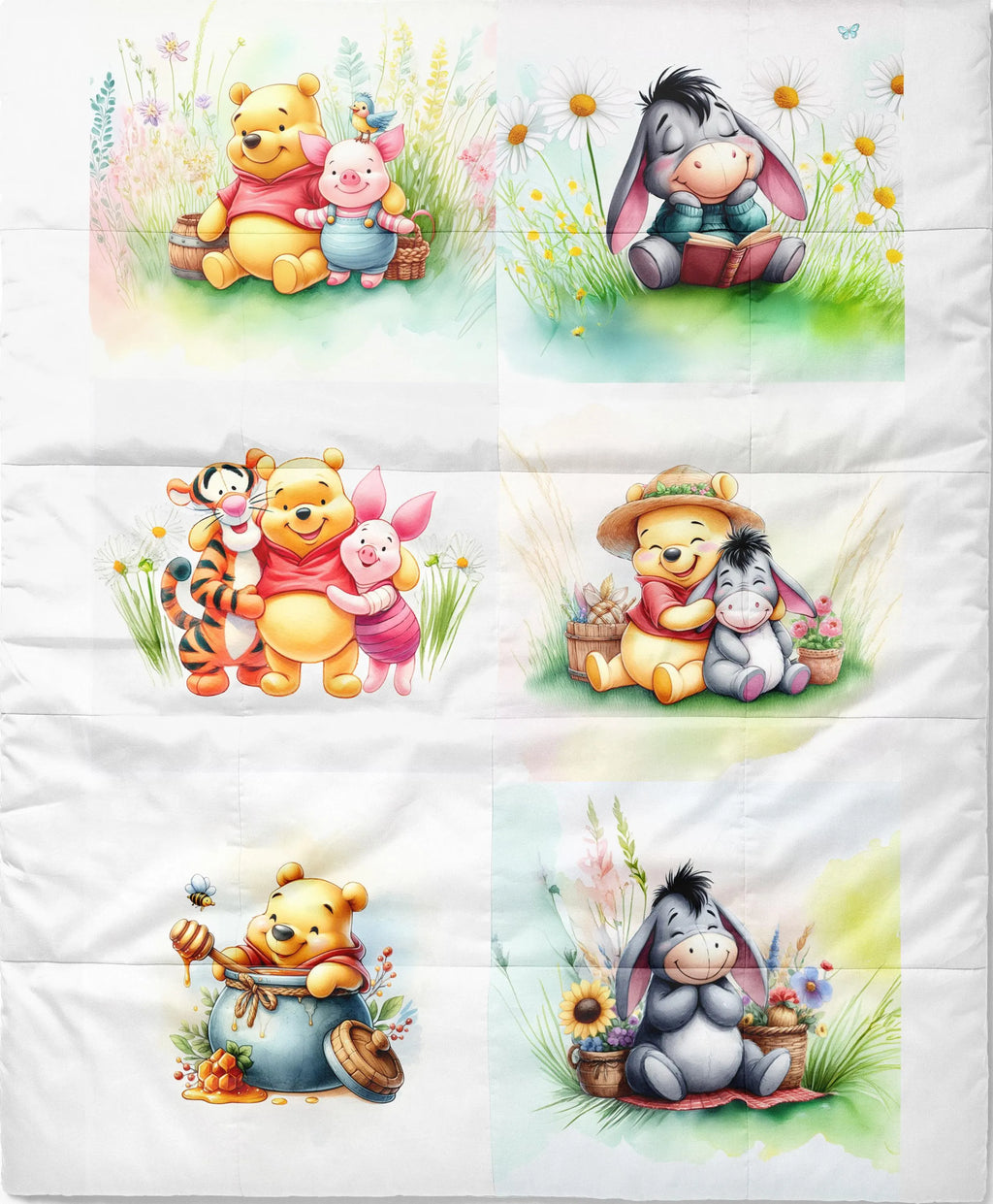 Maison De Flufari TM - Bear • Friends Fabric Panel Set • 6 Unique Designs • Quilting, Sewing DIY Projects